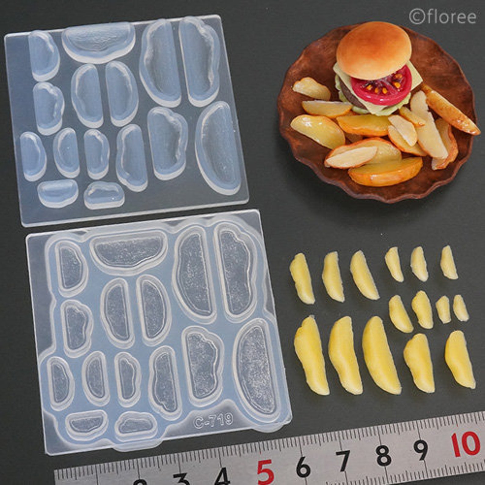 Silicone Mold Miniature Potato Wedges Mold Chips Mold Etsy