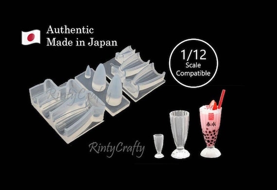Silicone Mold, Tall Dessert Glass Mold, Boba Milk Tea Mold (Tall) , 1:12 scale Dollhouse Food Authentic Nisshin Mold From Japan