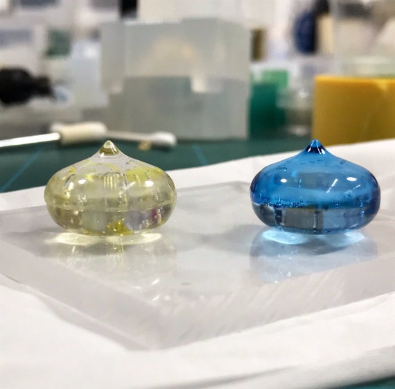 Silicone Mold Water Slime Mold, Tear Drop Water Drop Slime Dragon Quest Silicone Two Part 3D Mold, for use with UV Resin - From Japan