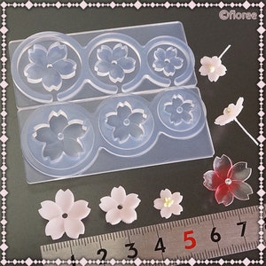 Silicone Resin Mold, 3D Sakura Flower Petals Mold, Cherry Blossom Mold, Original Floree Mold from Japan (for UV Resin, Epoxy, Polymer Clay)