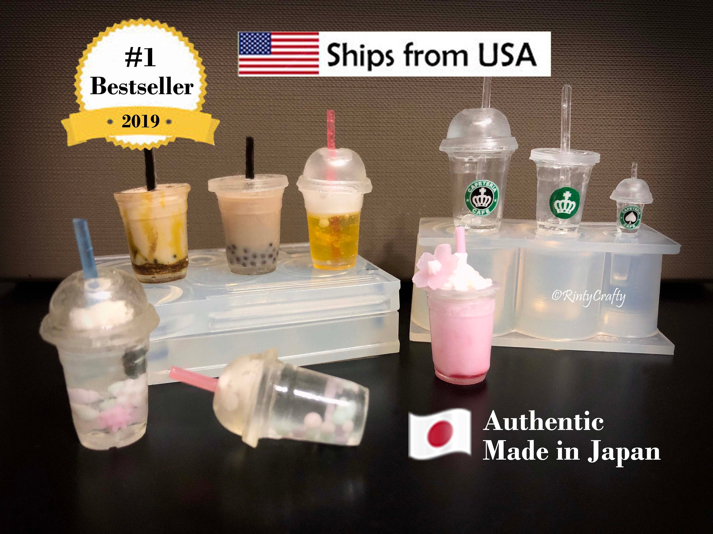 Miniature Boba Tea Cup, Dollhouse Frappuccino Cup, Kawaii Bubble Tea, MiniatureSweet, Kawaii Resin Crafts, Decoden Cabochons Supplies