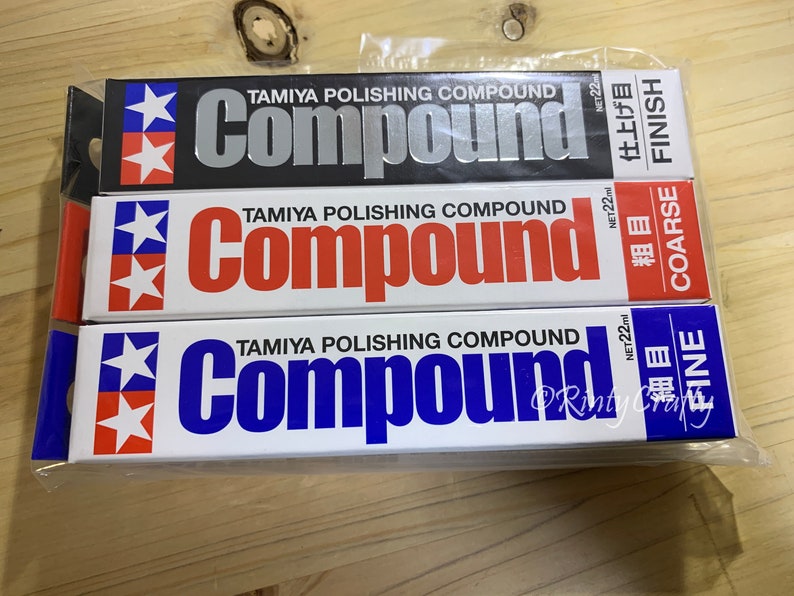 Set of 3 of 22ml TAMIYA Compound Polishing Finish Paste for Etsy