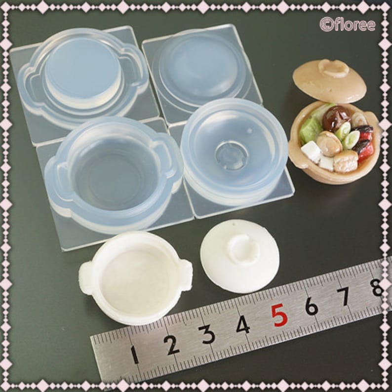 Miniature Series Silicone Mold 3D Bowl With Lid Round Big Etsy