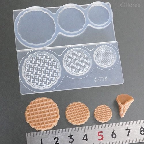 Silicone Mold Waffle Cone Mold Waffles Mold for Polymer Etsy