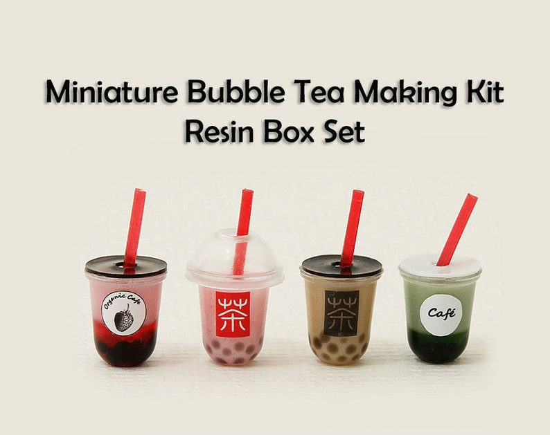 Miniature Bubble Tea Boba Tea Making Complete Kit Using UV Etsy