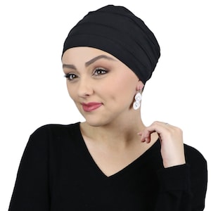 Bamboo 3 Seam Turban Chemo Cap For Cancer Headwear 50+ UPF Sun Protection
