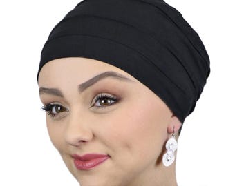 Czapeczka turbanowa z bambusa z trzema szwami, nakrycie głowy dla osób chorych na raka, ochrona przeciwsłoneczna 50+ UPF