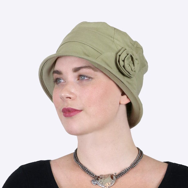 Vancouver Verve Combed Cotton Cloche Hat Chemo Headwear 50+ UPF Sun Protection