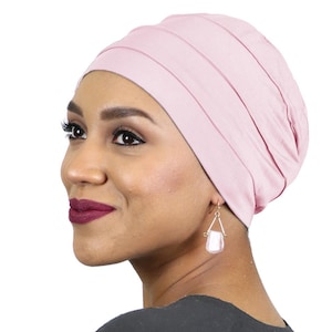 Petite Bamboo 3 Seam Turban Chemo Cap For Cancer Headwear 50+ UPF Sun Protection