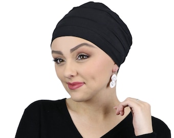 Bamboo 3 Seam Turban Chemo Cap For Cancer Headwear 50+ UPF Sun Protection