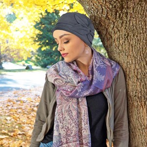 Gorro de lã com estampa de borboleta para mulheres, ideal para quimioterapia, perfeito para o outono e inverno. imagem 12