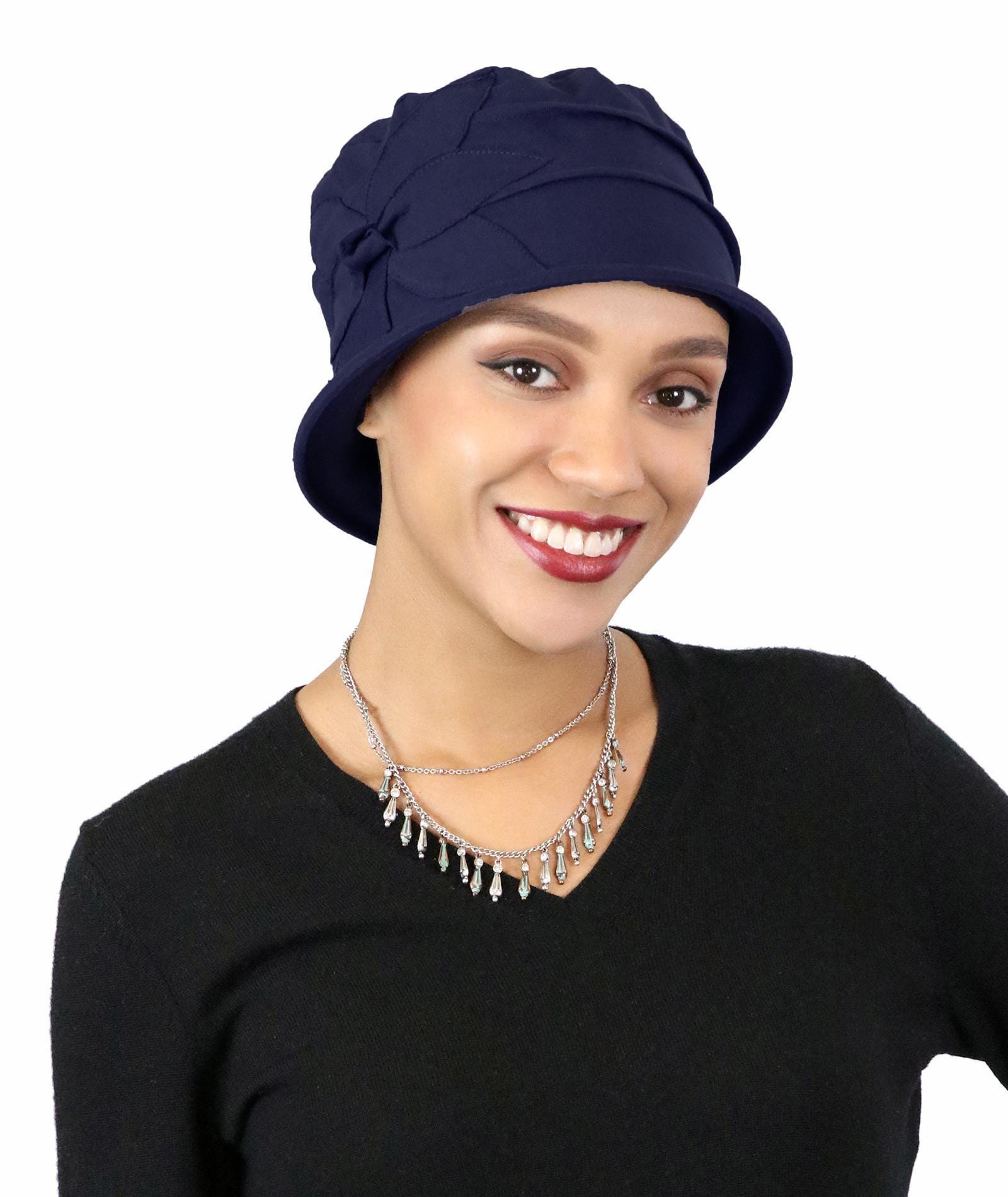 Combed Cotton Cloche Hat Chemo Headwear 50+ UPF Sun  display picture 3
