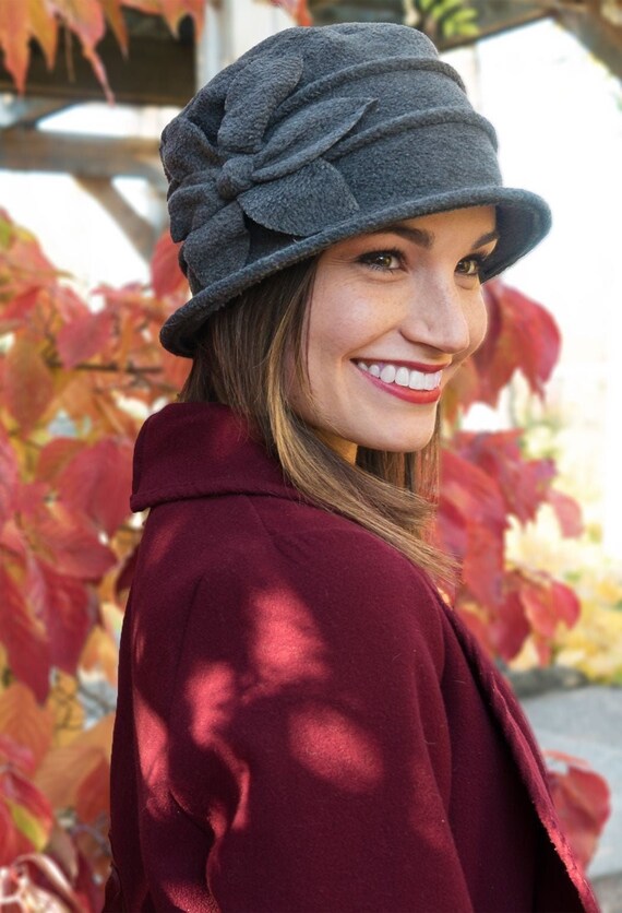 Fleece Flower Cloche Hat for Women - Etsy