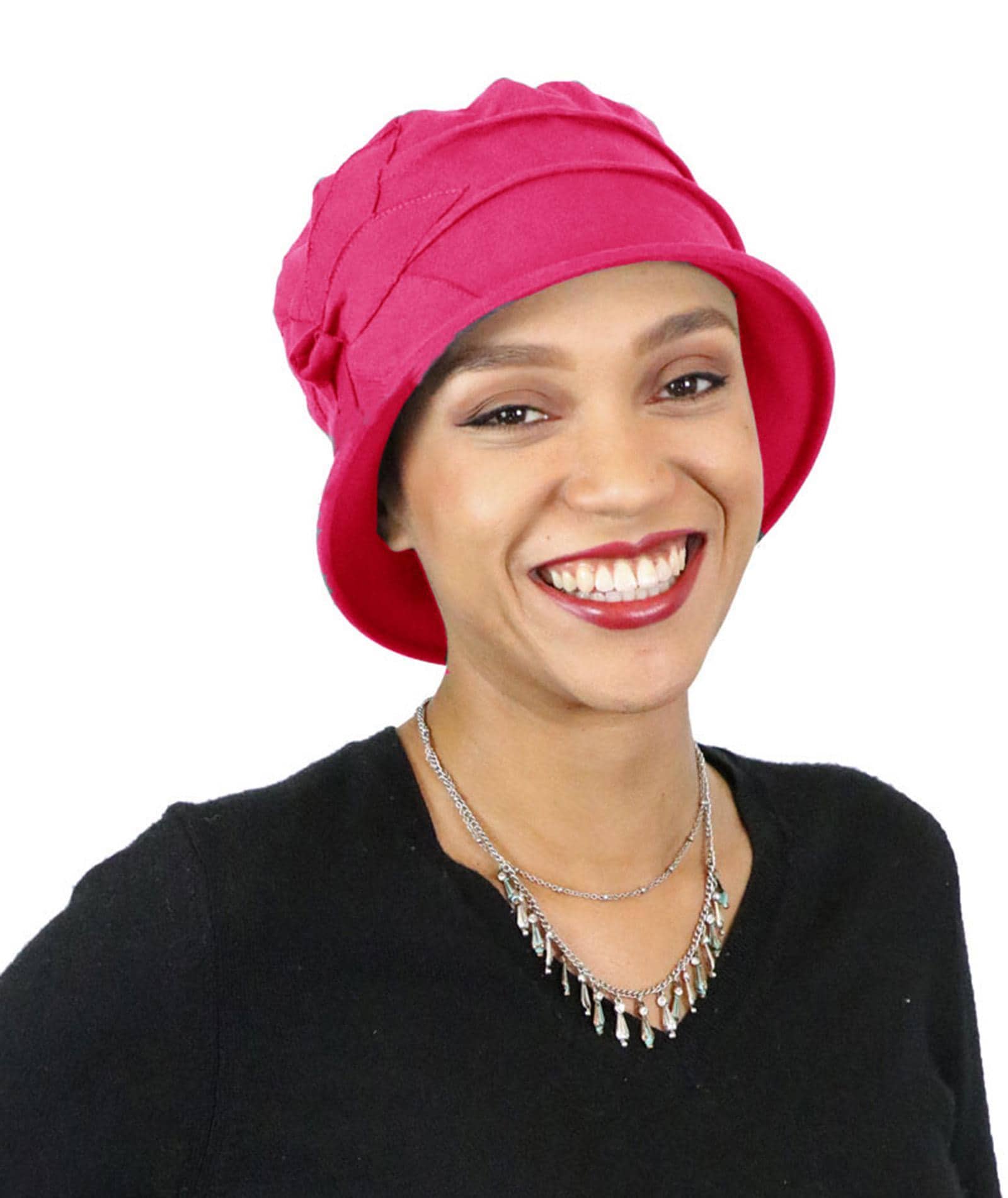 Cotton Cloche Sun Hat with 50+ UPF for Chemo Patients Combed Cotton Cloche Hat Chemo Headwear 50+ UPF Sun  main image 4