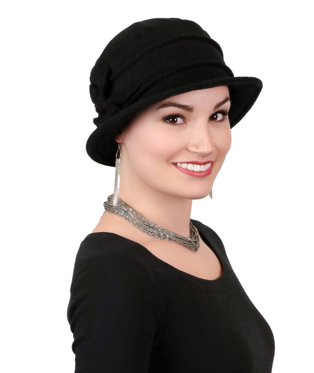 Fleece Flower Cloche Hat for Women Chemo Headwear Soft on Sensitive Scalps Cancer Headwear | Chemo Hats | Women main image 3