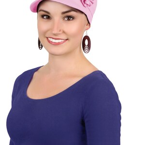Brighton 100% Cotton Newsboy Cap for Women Chemo Headwear Pink