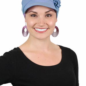 Brighton 100% Cotton Newsboy Cap for Women Chemo Headwear Chambray