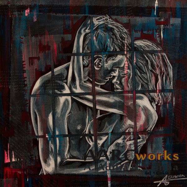 Hot + Cold - Limitierte Edition Acryl Akt Gemälde - Wand Kunst *DRUCK*