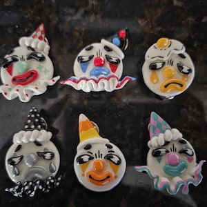clay clown pins