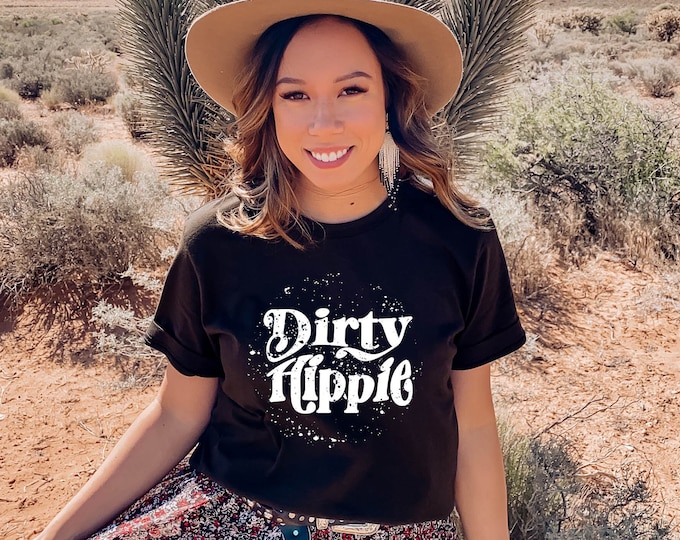 Dirty Hippie Graphic Tee - Dirty Hippie Shirt - Vintage Graphic Tee -  Boho Graphic Tee - Festival Graphic Tee - Unisex Graphic Tee