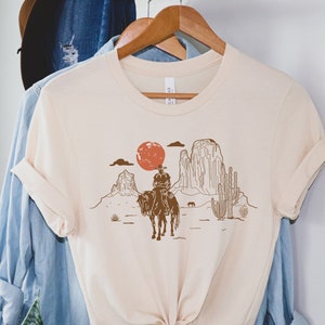 Western Graphic Tee - Cowboy Shirt - Wild West Shirt - Vintage Tshirts - Western Shirts for Women - Cowgirl Tees - Comfy Shirts for Men