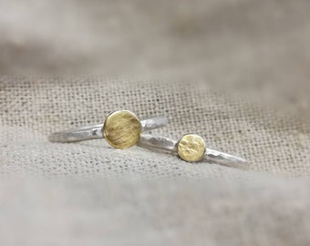 Gold circle ring, 900 yellow gold, silver, recycled, handmade, platelet ring, discreetly narrow, timeless jewelry, goldsmith, real jewelry