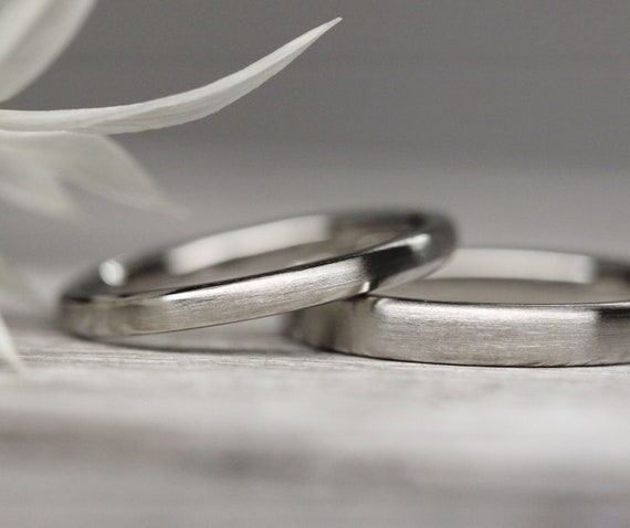 Anillos de boda platino u blanco sin - Etsy España