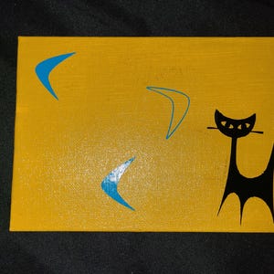 MCM Atomic Cat Canvas