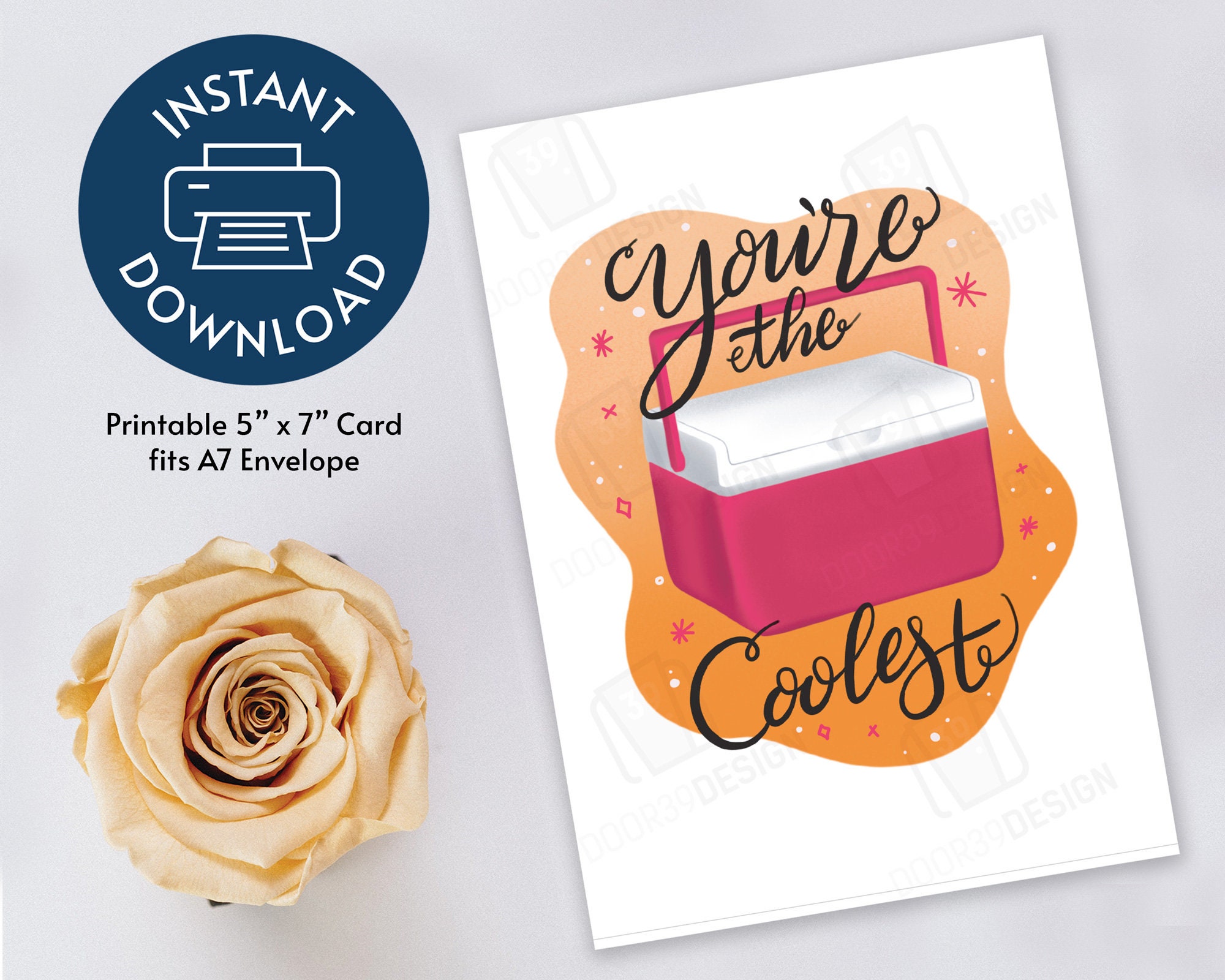 Printable Appreciation Card Instant Download - You&rsquo;re The