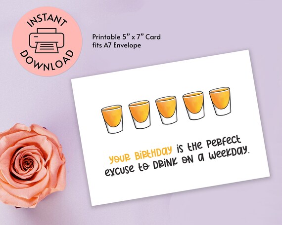 Printable Birthday Card 21st Birthday Card Instant Download - Etsy
