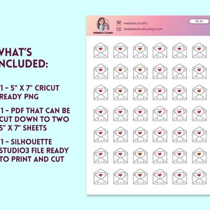 Printable Happy Mail Planner Stickers With Cut Files Works With Cricut ...