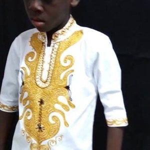 gold and white attire