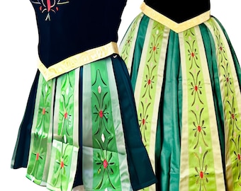 Vestido de princesa Anna para adultos, corto o largo, para actuación en escenario, pedidos personalizados