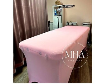 1 Pc  Full Massage Lash Bed Cover Black Gray Pink Peach Blue with Pocket 180gsm Read Instructions
