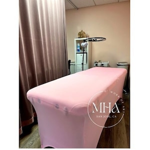 1 Pc  Full Massage Lash Bed Cover Black Gray Pink Peach Blue with Pocket 180gsm Read Instructions
