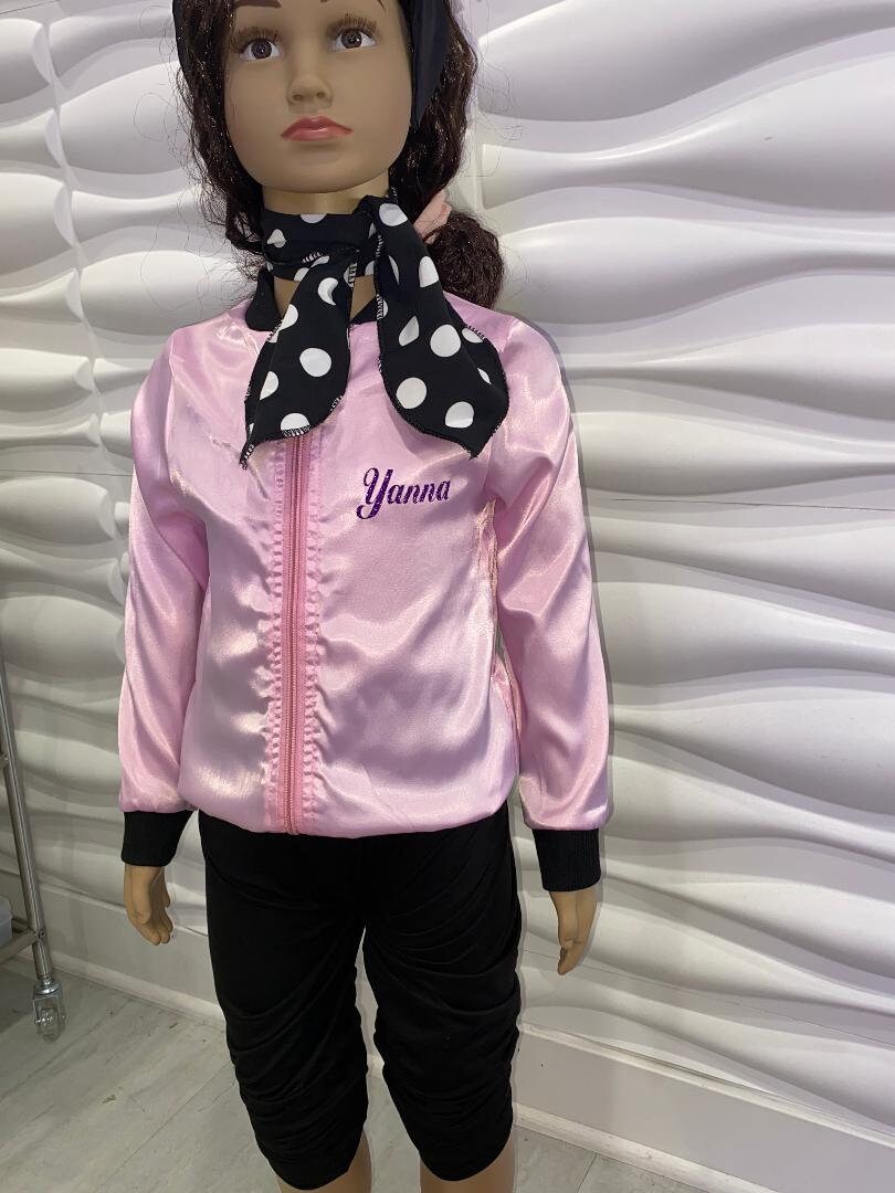 Kids Toddler 50's Pink Ladies Jacket 