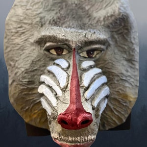 Rafiki Baboon Mandril Costume Performance Headpiece Mask
