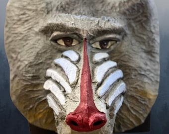 Rafiki Baboon Mandril Costume Performance Headpiece Mask