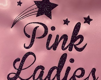 Kids Girls  50's Pink Jacket Purple Pink or Black Glittered Font Ages 2-7 yrs old