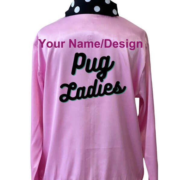 Pink File Jacket Pink Jacket With Scarf Custom Design Adults XS to 4XL - Etsy