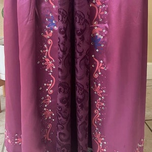 2 pc Adult Rapunzel Princess Dress  Party Halloween  Costume with Rhinestones Thick Material Please Check Measurements