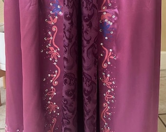 2 pc Adult Rapunzel Princess Dress  Party Halloween  Costume with Rhinestones Thick Material Please Check Measurements