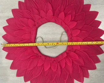 Adult Kids Daisy Sunflower Tress Headpiece Costume Red, Fuchia Pink, Green Blue S