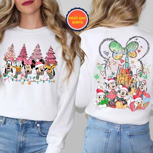Christmas Mickey Minnie Sweatshirt, Disneyland Christmas Hoodie