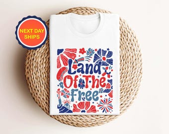 America Land of The Free Shirt, Distressed America Shirt, USA Flag Shirt, 4th of July Shirt, Fourth of July Shirt, Independence Day Shirt