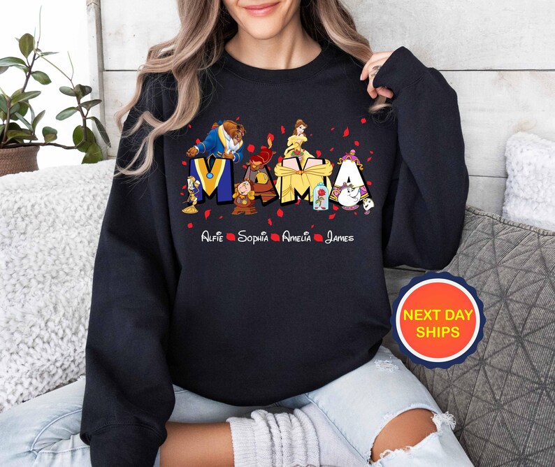 Personalization Beauty And The Beast Sweatshirt or Hoodie