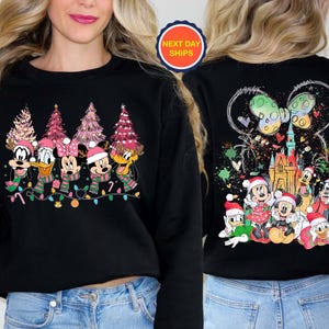 Christmas Mickey Minnie Sweatshirt, Disneyland Christmas Hoodie