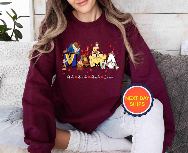 Personalization Beauty And The Beast Sweatshirt or Hoodie