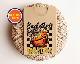 Camiseta de abuela aficionada al baloncesto, Camiseta moderna para el día del partido, Camiseta de abuela para el día del deporte, Camiseta del Día de la Madre, Camiseta de abuela aficionada al baloncesto, Camiseta de equipo de baloncesto
