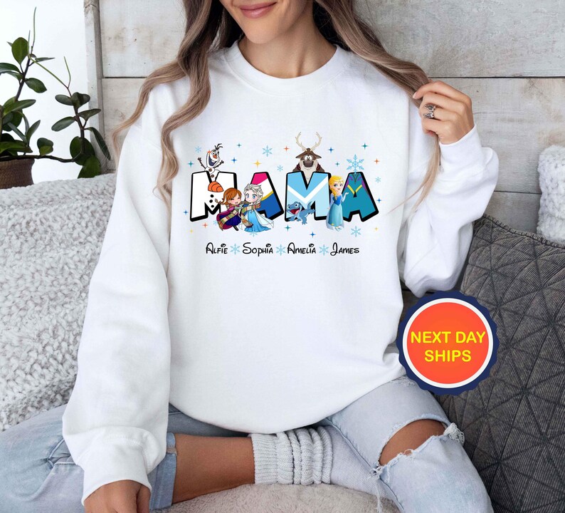 Personalization Disney Mama Sweatshirt and Hoodie